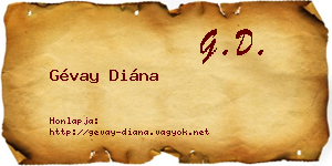 Gévay Diána névjegykártya