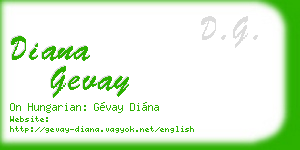diana gevay business card